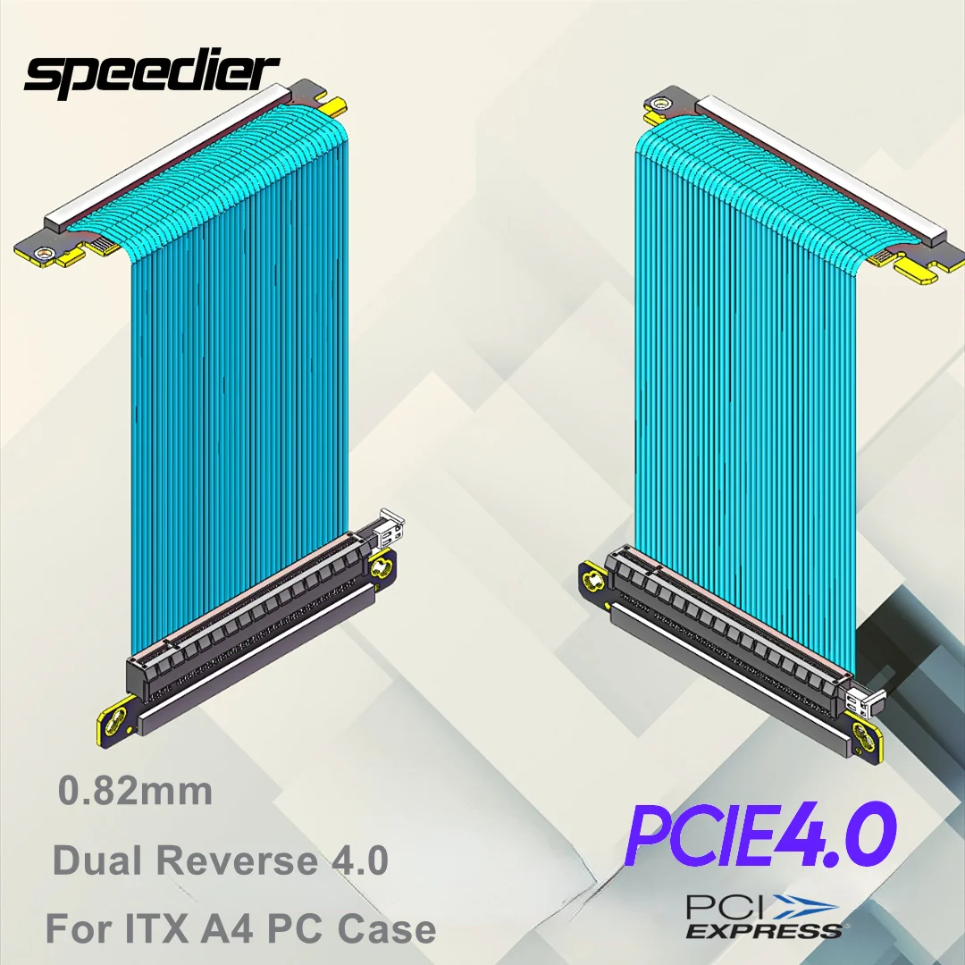 Itx Gpu Riser Pcie 4.0 16X - Cable elevador Pci-e 4,0 de doble