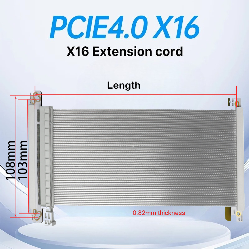 Itx Gpu Riser Pcie 4.0 16X - ADT-Link PCI-E x16 4,0 Cable elevador