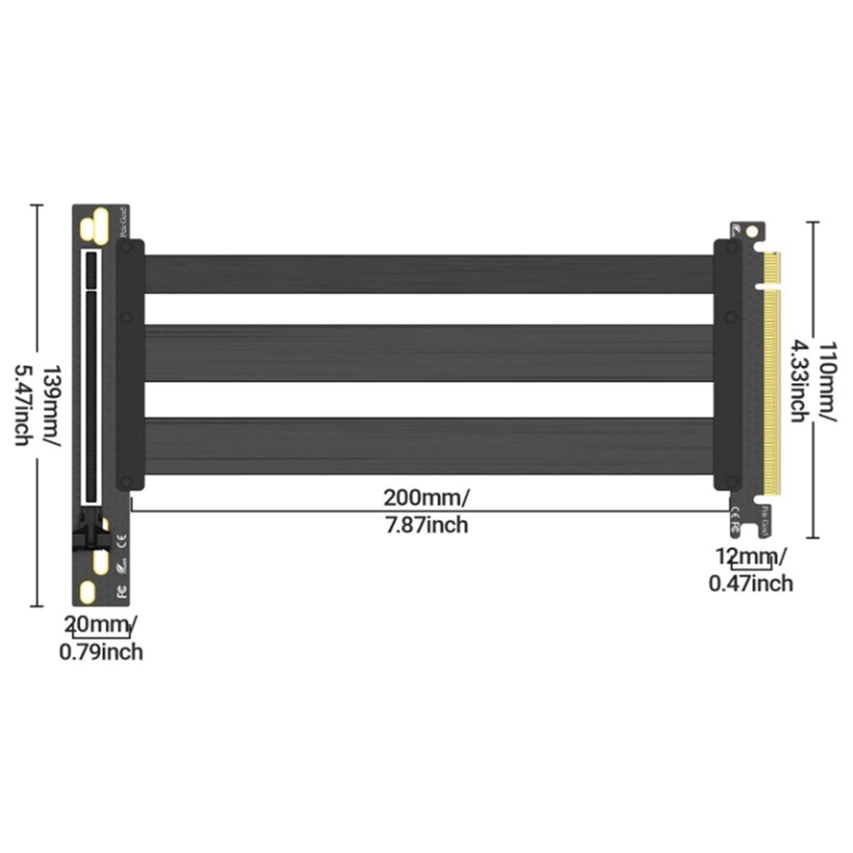 Pcie 5.0 Gpu Riser Cable - Cable Riser PCIe 5.0 para GPU,