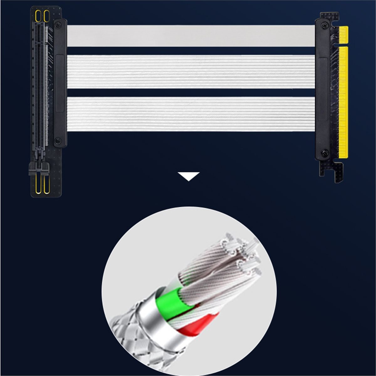 Pcie 5.0 Gpu Riser Cable - Cable Riser PCIe 5.0 X16 para