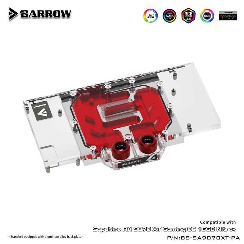 Rx 9070 Xt - Bloque de agua GPU para SAPPHIRE
