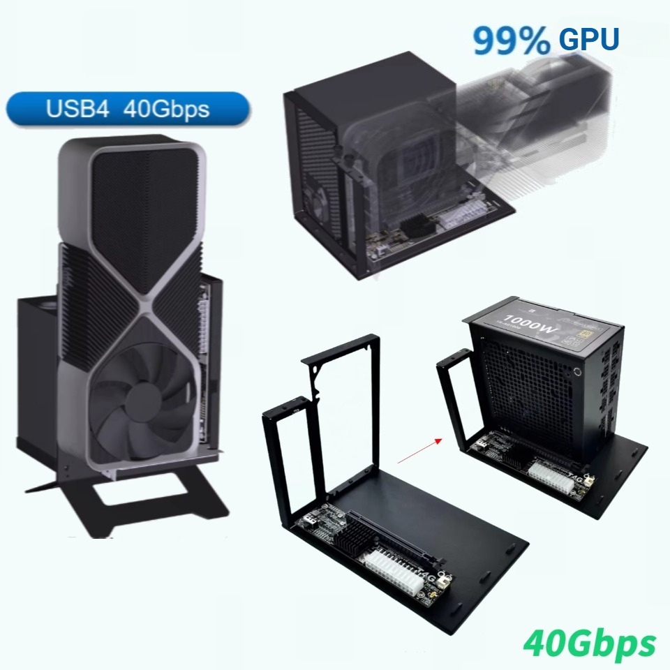 Gpu External Dock Egpu Thunderbolt 4 - Adaptador eGPU externo UT4G, soporte USB4
