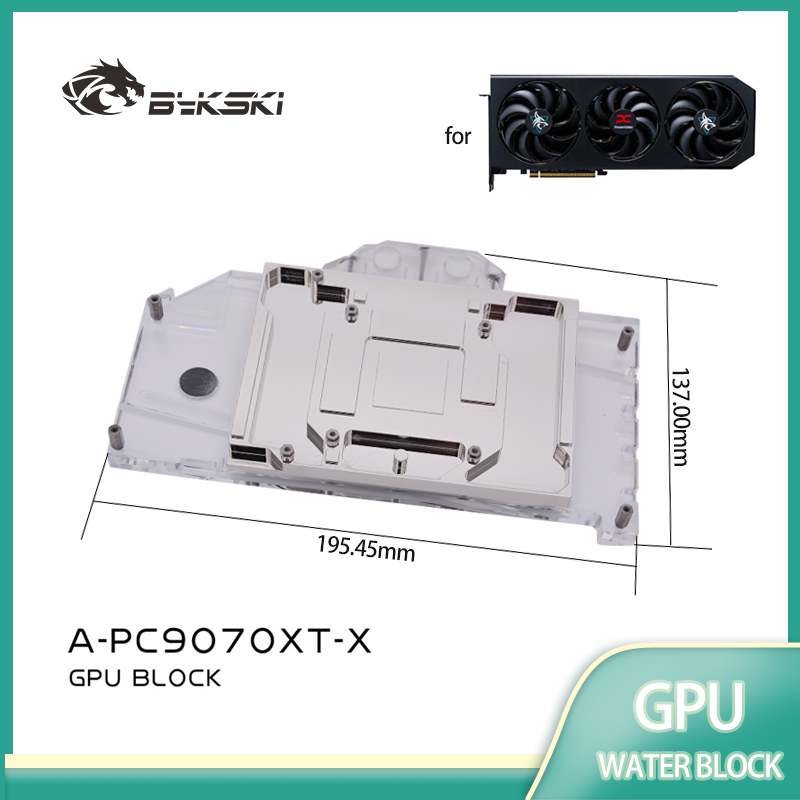 Rx 9070 Xt - Bykski A-PC9070XT-X Bloque GPU Uso para