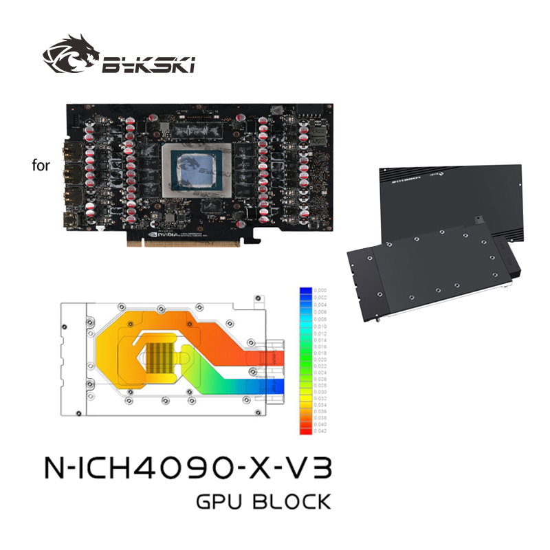 Rtx 4090 Water Block - Bykski N-ICH4090-X-V3 GPU bloque de agua