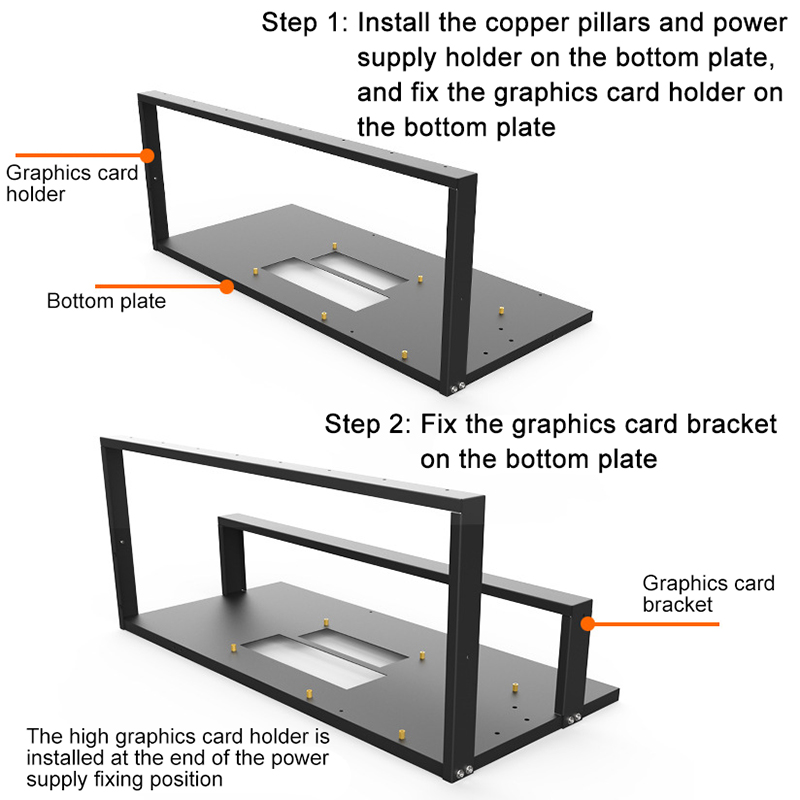 Soporte de placa base para caj - Gpu Mining Rig Frame 8 Gpu reseña y precio