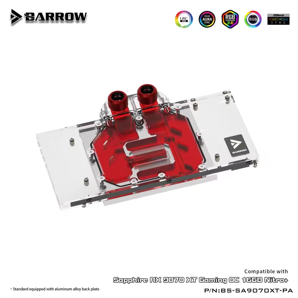 Barrow GPU bloque de agua para - Rx 9070 Xt reseña y precio