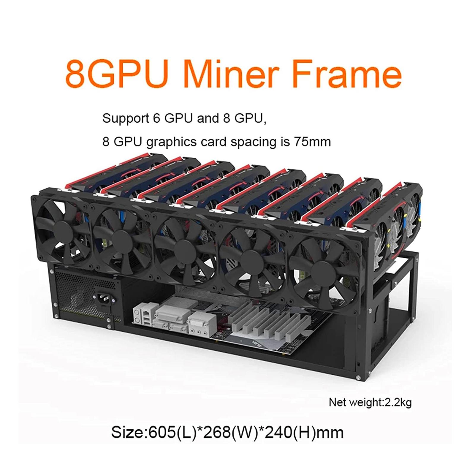 Soporte de Tarjeta Gráfica de  - Gpu Mining Rig Frame 8 Gpu reseña y precio
