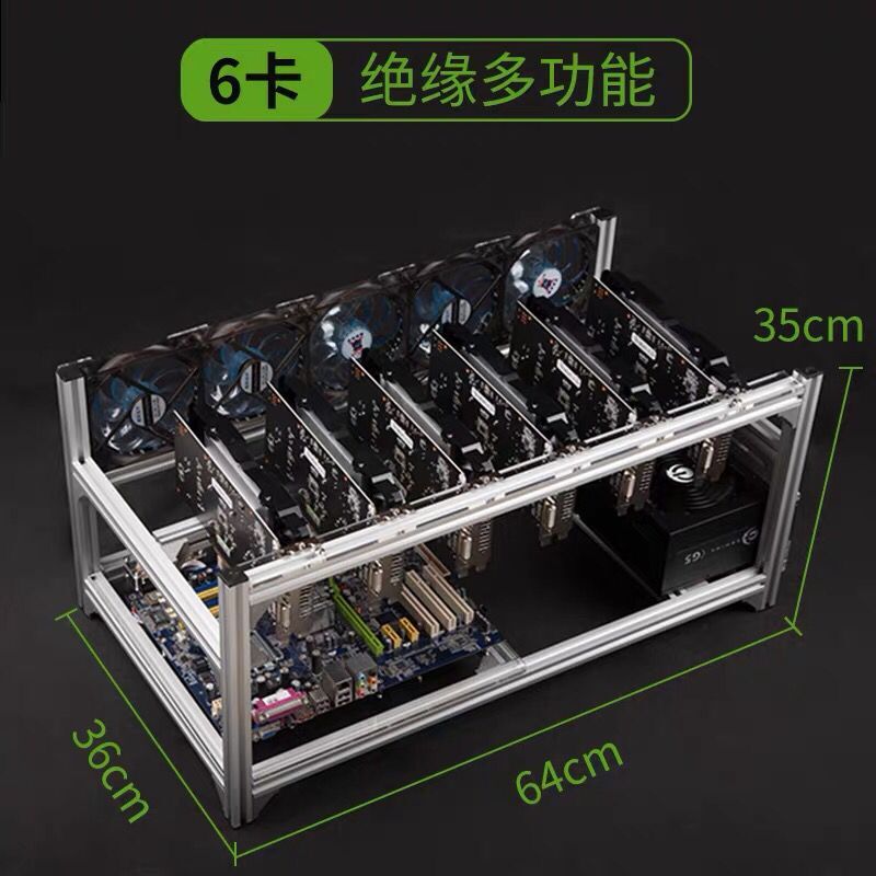 6 8 12 19 GPU Miner Mining Rig - Gpu Mining Rig Frame 8 Gpu reseña y precio