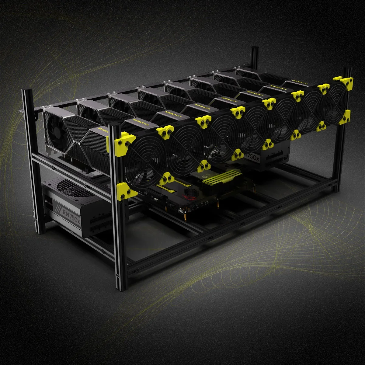 1 unidad de estructura de mine - Gpu Mining Rig Frame 8 Gpu reseña y precio