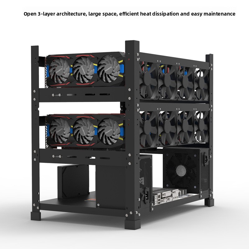 Chasis de Minería de Doble PSU - Gpu Mining Rig Frame 8 Gpu reseña y precio